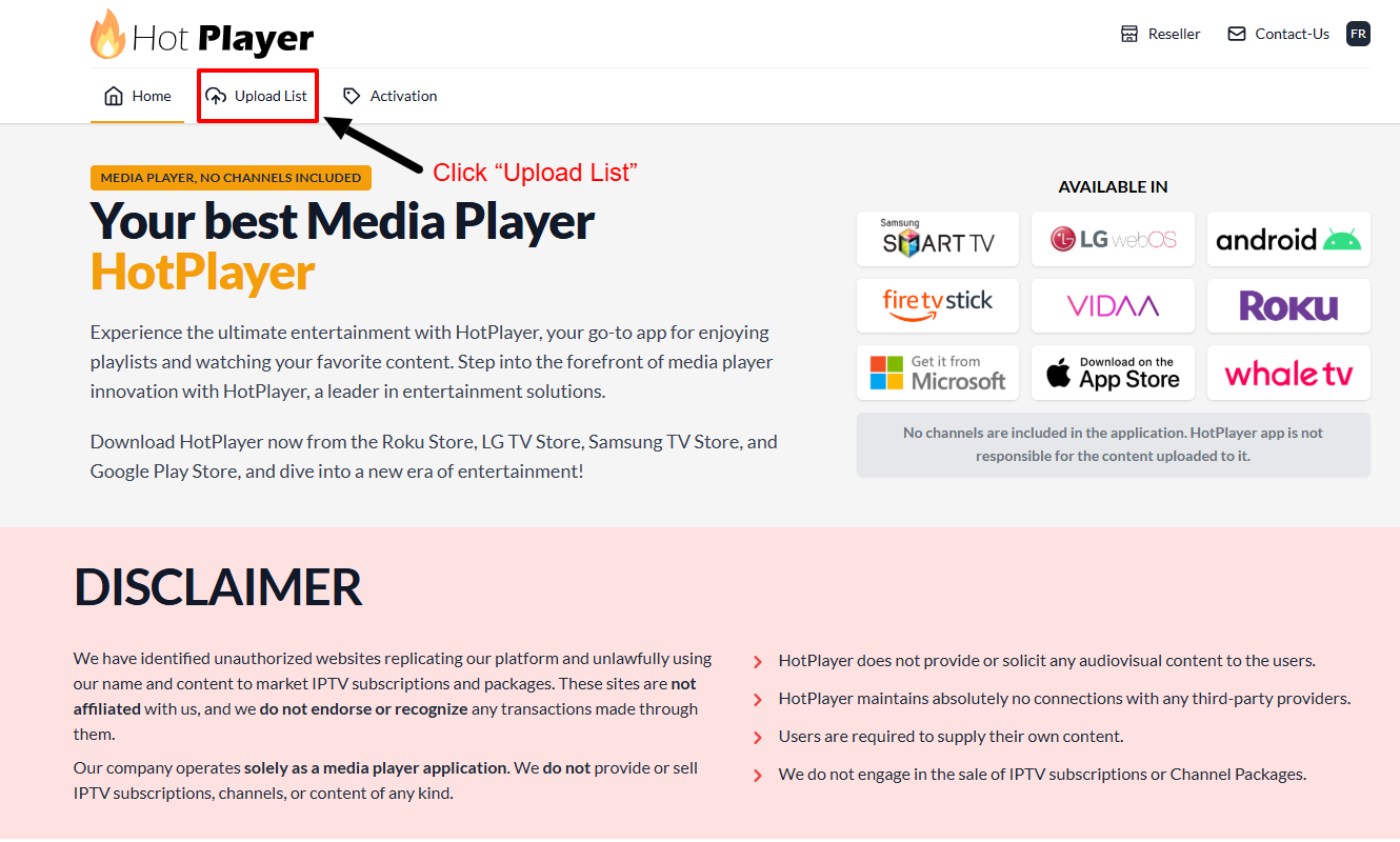 HotPlayer website