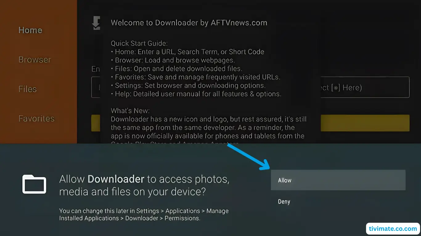 Allow file access